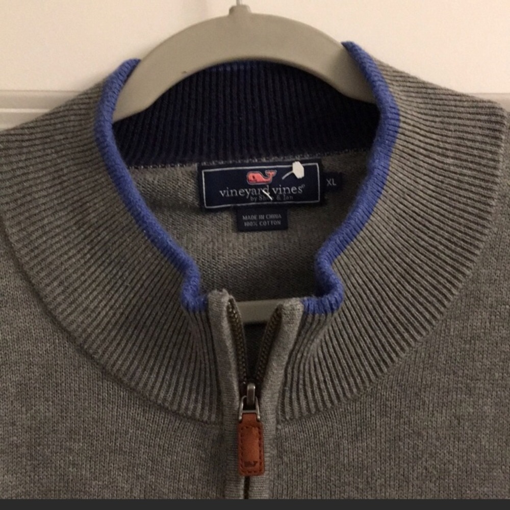 Mens Vineyard Vines zip sweater xl